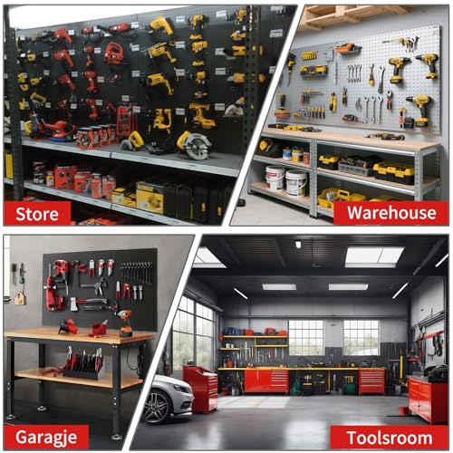 joaoxoko Heavy Duty Magnetic Power Tool Organizer,Drill Holder Wall Mount,50 lb Garage Storage Utility Storage Thickened Drill Rack for Dewalt Milwaukee Ryobi Cordless Tool - Image 5