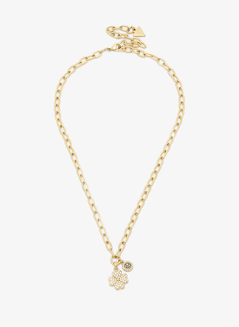 GUESS Lucky Charm Pave Necklace
