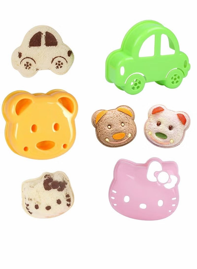 3 Pack Bear Shape Sandwich Cutter and Sealer, Uncrustable Sandwich Maker, Cut and Seal, Lunchbox and Bento Box - Image 1