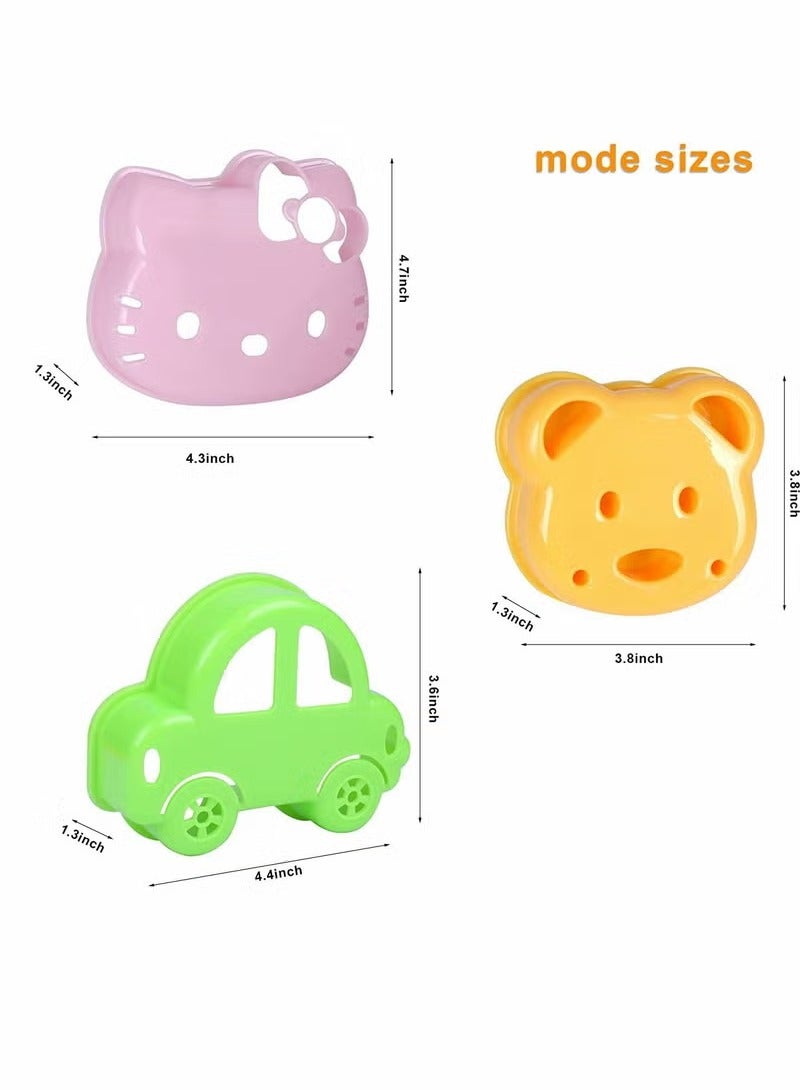 3 Pack Bear Shape Sandwich Cutter and Sealer, Uncrustable Sandwich Maker, Cut and Seal, Lunchbox and Bento Box - Image 2