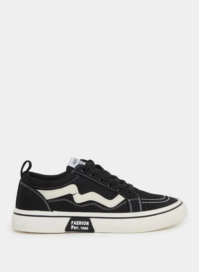 ستايلي Styli Panelled Lace Up Sneakers