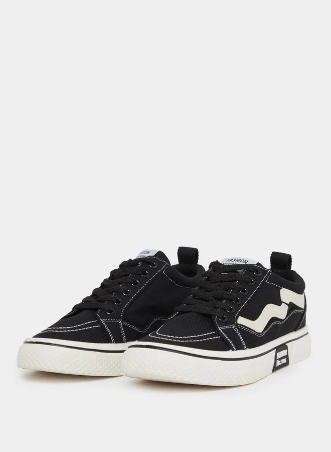 ستايلي Styli Panelled Lace Up Sneakers