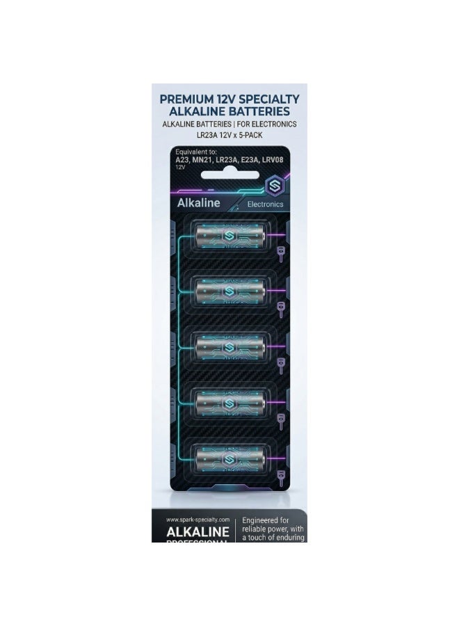 LR23 12V Alkaline Specialty Battery (5-Pack) - Long-Lasting Power for Car Key Fobs, Doorbells, and Security Systems - Image 1