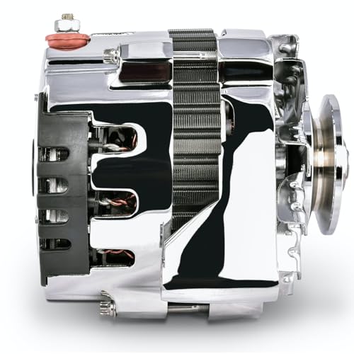 ProFormAlternator, CS130, 160 amp, 12V, 1-Wire, Single V-Belt Pulley, Straight Mount, Chrome, GM, Each - Image 5