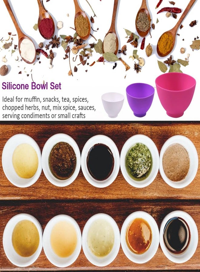 Goalfly 12 Pcs Silicone Mixing Bowls Set, Sizes 0.14, 0.27, 0.49 QT, Flexible for Kitchen, Melting Chocolate, Icing, Cooking, Prepping Food - Image 5