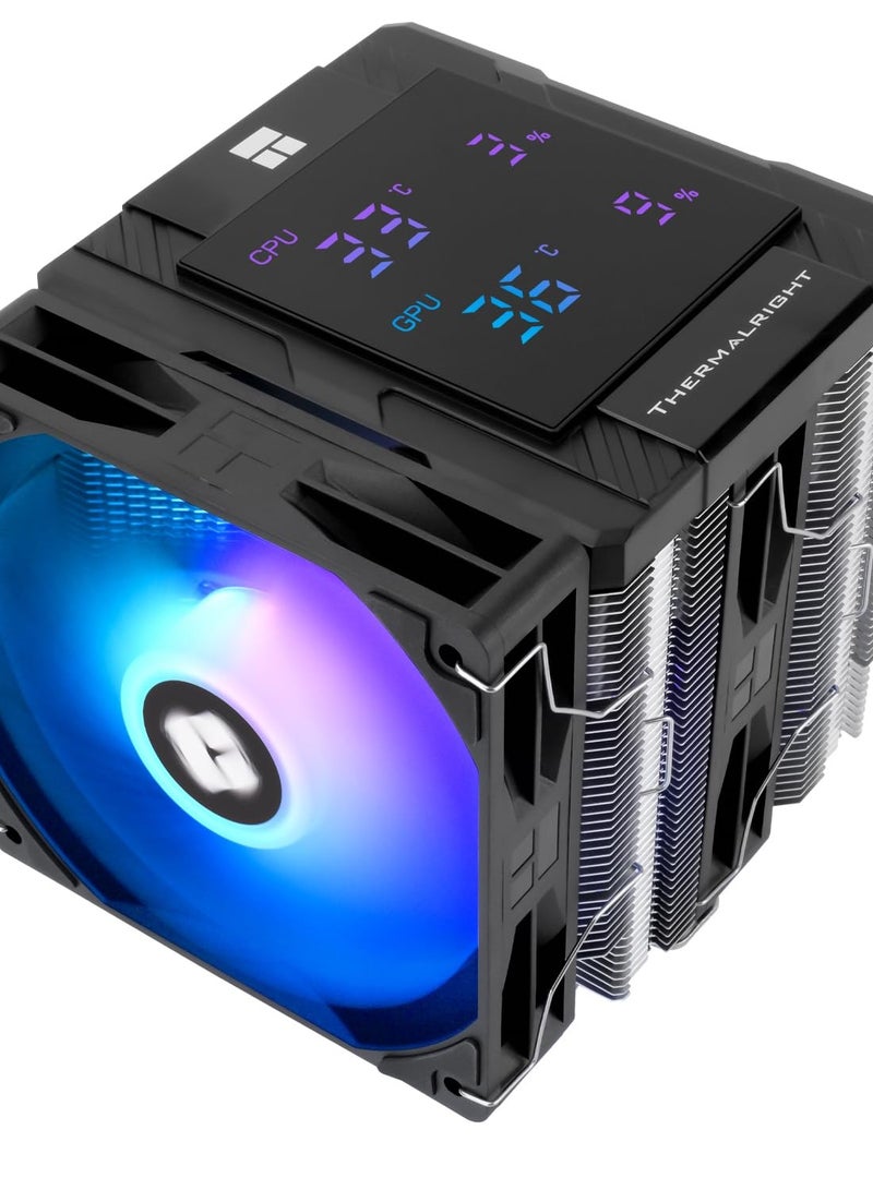 Thermalright Peerless Assassin 120 Digital ARGB Black CPU Cooler, Double Towers and Double Fans Cooling, CPU Air Cooler, Digital Screen Top Cover, for AM4/AM5,Intel LGA1851/1700/115X/1200 - Image 2