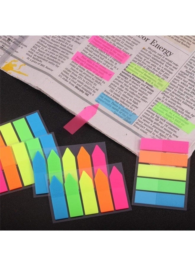 M&G 125 Sheets File Organization Sticky Tabs – Self-Adhesive Color Index Labels, 5 Assorted Colors, 45 × 12mm Page Markers for Document Classification, Note Organization, Filing Systems, Study and Office Use - Image 1