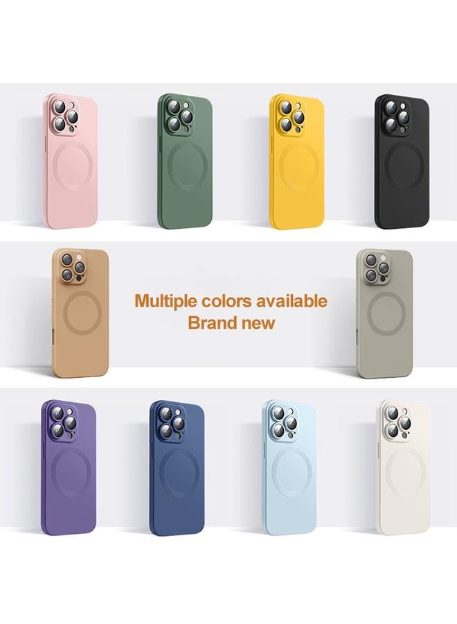 S-TOP Case For iPhone 16 Plus CD Texture MagSafe Liquid Silicone Phone Case - Image 2