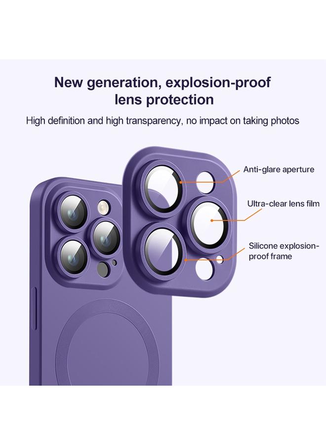 S-TOP Case For iPhone 16 Plus CD Texture MagSafe Liquid Silicone Phone Case - Image 4