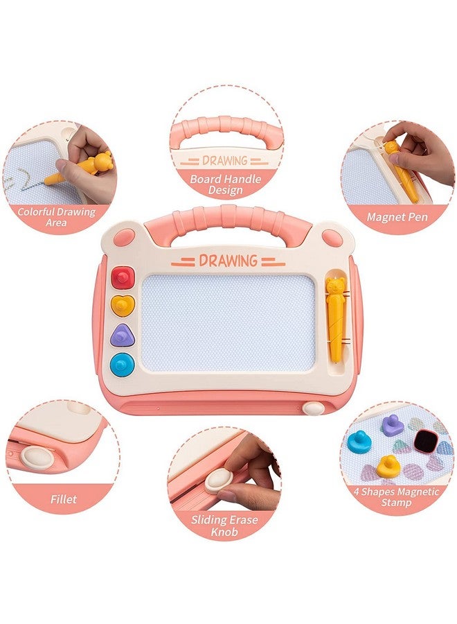 ويش كي لوحة رسم مغناطيسية قابلة للمسح 2 في 1 من البلاستيك من WISHKEY مقاس 30.2 × 23.5 سم للكتابة والرسم، ألعاب تعليمية ممتعة للأولاد والبنات (عبوة من قطعة واحدة باللون الوردي) - Image 2