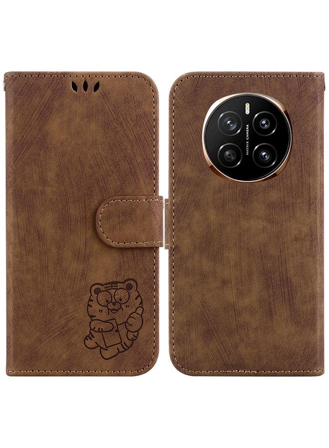S-TOP Case For Honor Magic7 Little Tiger Embossed Leather Phone Case - Image 1