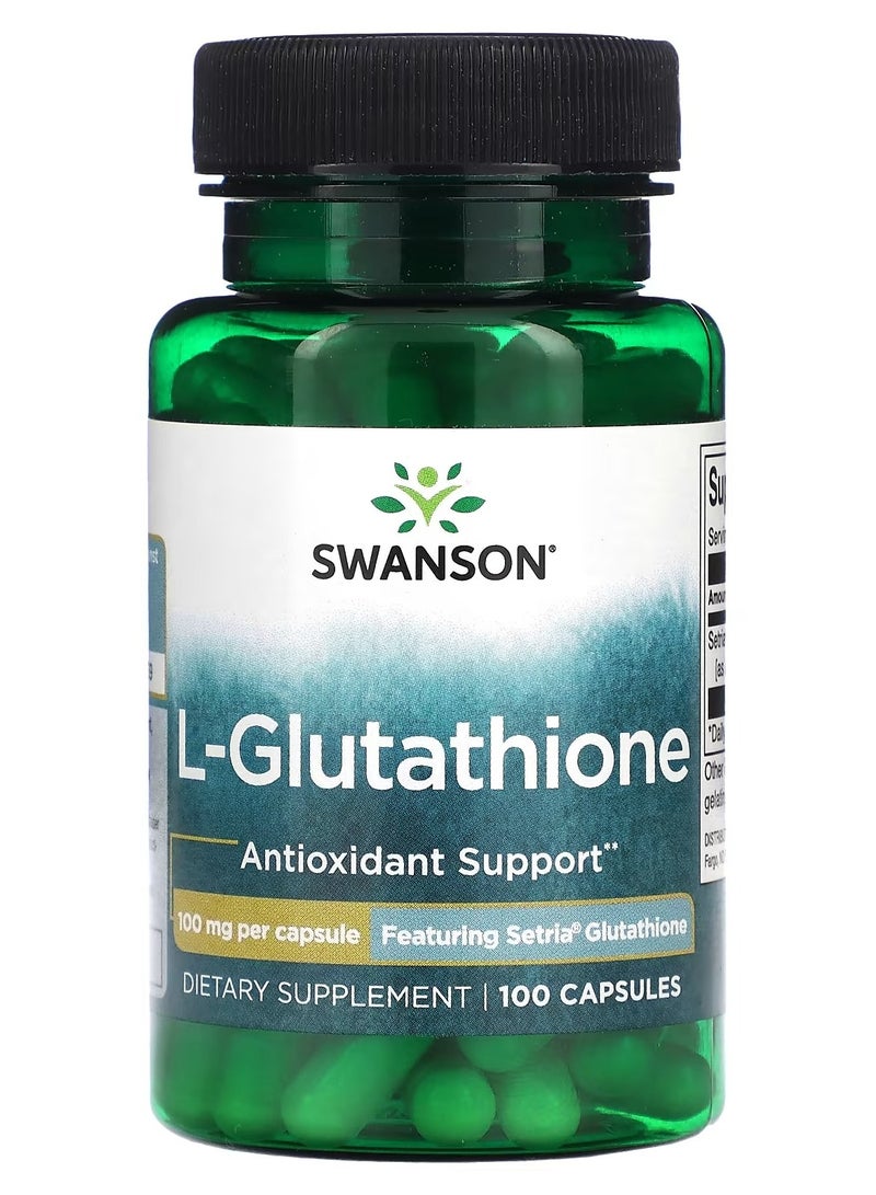 سوانسون Swanson, L-Glutathione، 100 ملجم، 100 كبسولة