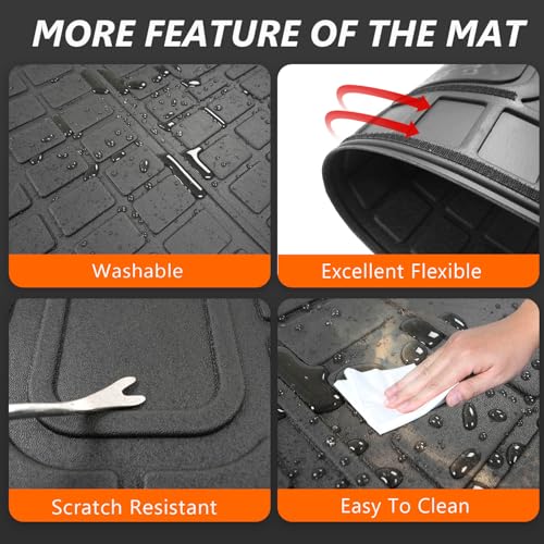 powoq Cargo Mat Compatible with 2023-2025 Kia Sportage Trunk Liner with Backrest Mat TPE Replacement for 2023-2025 Kia Sportage Accessories (Trunk Mat with Backrest Mat) - Image 5