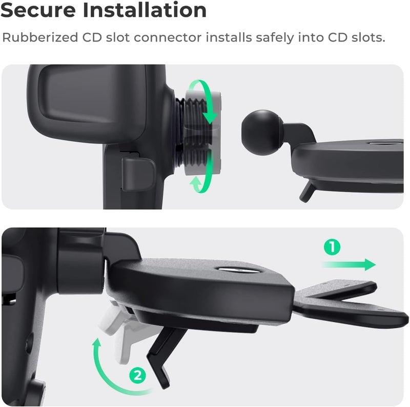 iOttie Easy One Touch 5 Cd Slot Car Mount Phone Holder For Iphone, Samsung, Moto, Huawei, Nokia, Lg, Smartphones - Image 4