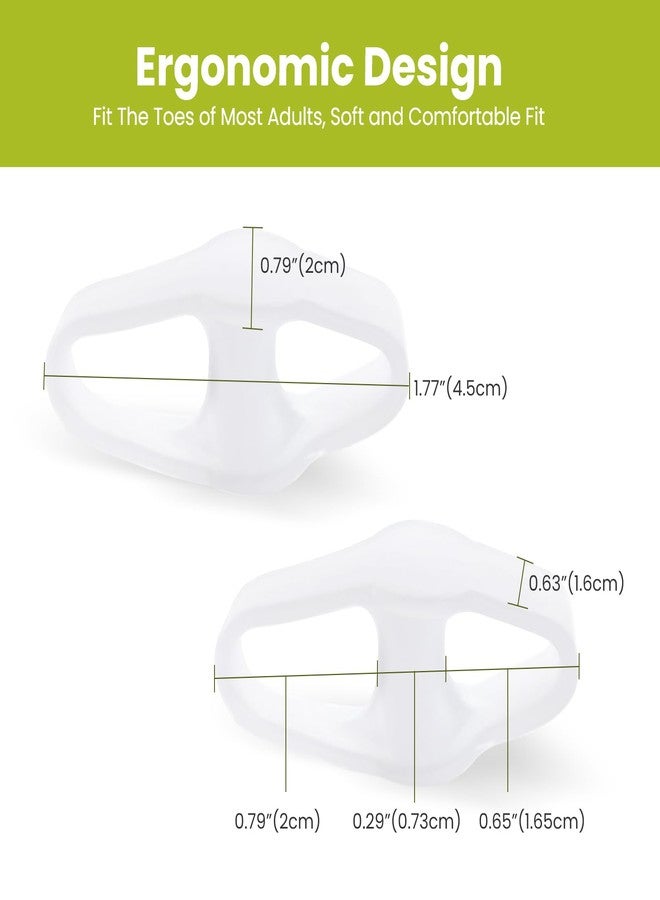 Bukihome Toe Separators Bunion Corrector - 8 Pack Big Toe Spacers with 2 Loops, Suitable for Bunion and Overlapping Toes, Reduce Foot Pain(White) - Image 5