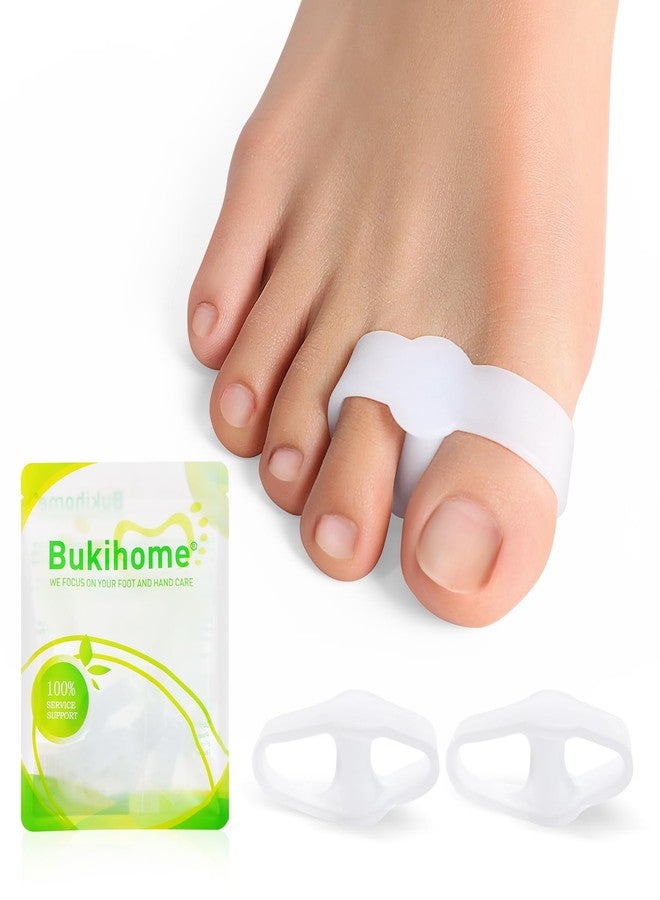 Bukihome Toe Separators Bunion Corrector - 8 Pack Big Toe Spacers with 2 Loops, Suitable for Bunion and Overlapping Toes, Reduce Foot Pain(White) - Image 1