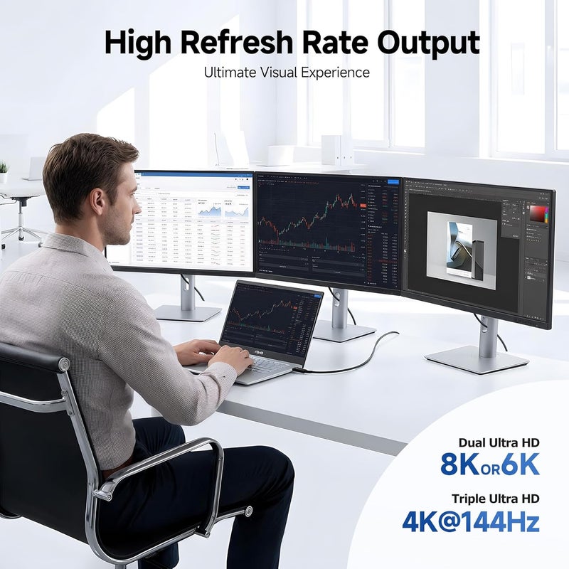 Cable Matters [Intel Certified] 80Gbps Thunderbolt 5 Cable with up to 120Gbps Bandwidth Boost and 240W Charging in Black - 1m / 3.3ft, Compatible with Thunderbolt 4, USB 4 and USB-C - Image 4