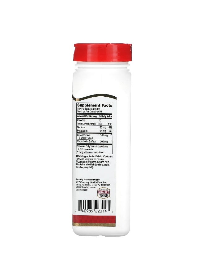 21st CENTURY 21st Century, Glucosamine Chondroitin, Double Strength, 150 Easy To Swallow Capsules  - Image 2