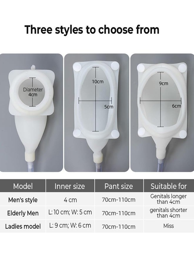 PRISMPICKS Urine Bag Collector: Women's Urinal - Breathable Adjustable Reusable Silicone Collector with Portable Wearable Odour - Free Urinary Drainage Bag with 2000 ml and 1000ml bags | White/Grey/Blue | for Women - Image 5