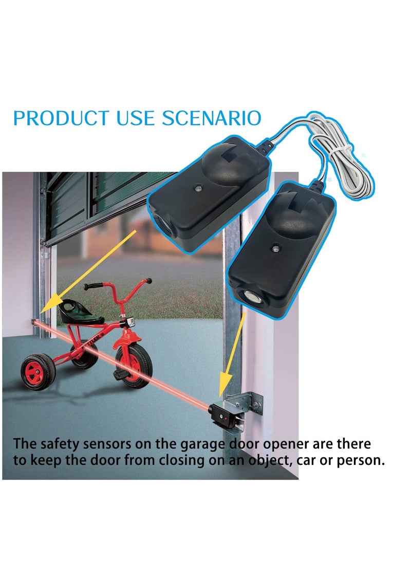 SYOSI Garage Door Safety Sensor Beam Eyes Garage Door Opener Parts Garage Door Opener Compatible with Liftmaster Sears Chamberlain Craftsman Linear Replacement 41A5034 801CB P Beam Eyes  Bracket - Image 3