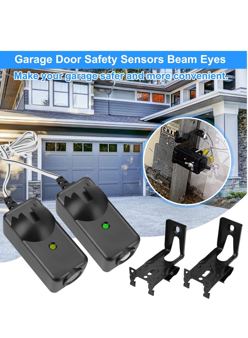 SYOSI Garage Door Safety Sensor Beam Eyes Garage Door Opener Parts Garage Door Opener Compatible with Liftmaster Sears Chamberlain Craftsman Linear Replacement 41A5034 801CB P Beam Eyes  Bracket - Image 2