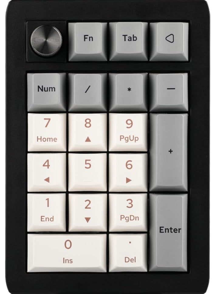 erorex EK21 VIA Gasket Number Pad, Bluetooth 5.0/2.4ghz/Wired Hot Swappable Numpad, with Poron Foam, Aluminum Alloy Knob, 1000mAh Battery, Programmable for Win/Mac/Gaming (Gateron Pro Yellow)  - Image 1
