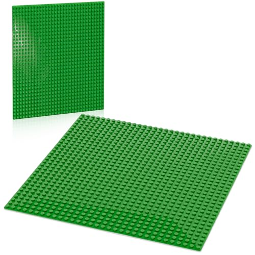 Pokiiulk لوحات قاعدة بوكيوك الكلاسيكية الخضراء 32x32 دبابيس لوحات مربعة للعب أو عرض إبداعات الطوب متوافقة مع ليغو الكلاسيكية 10 × 10 عبوة من 2 مثالية للمشاهد الطبيعية أو العشبية - Image 1