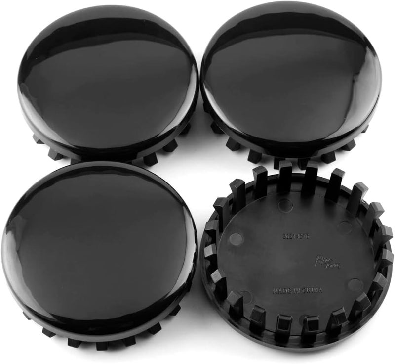 GTOWNWORKS 3.25 Inch 83MM Wheel Center Caps for Chevy - Black Center Cover Replacement - Image 1