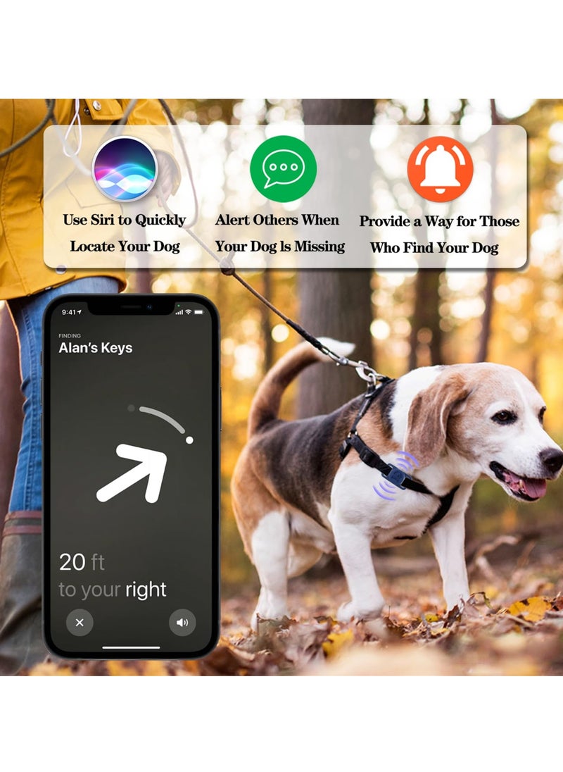 SYOSI - 4 Pack Waterproof AirTag Dog Collar Holder, Silicone Loop Holder for Apple AirTag, Keep Your Dog Safe with Anti-Lost Air Tag Accessories - Image 1