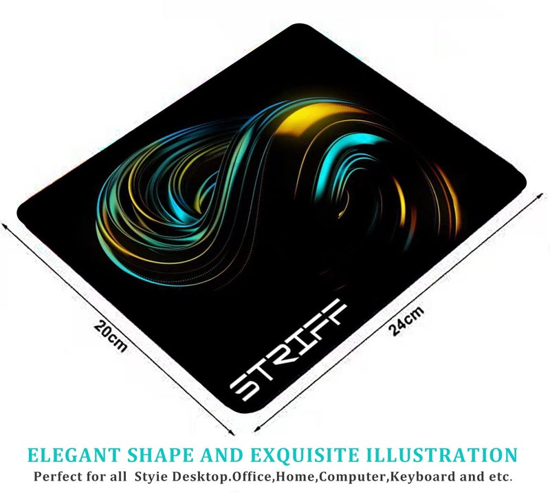 STRIFF Mpad Mouse Mat 230X190X3mm Gaming Mouse Pad, Non-Slip Rubber Base, Waterproof Surface, Premium-Textured, Compatible with Laser and Optical Mice(Universe Black) - Image 5