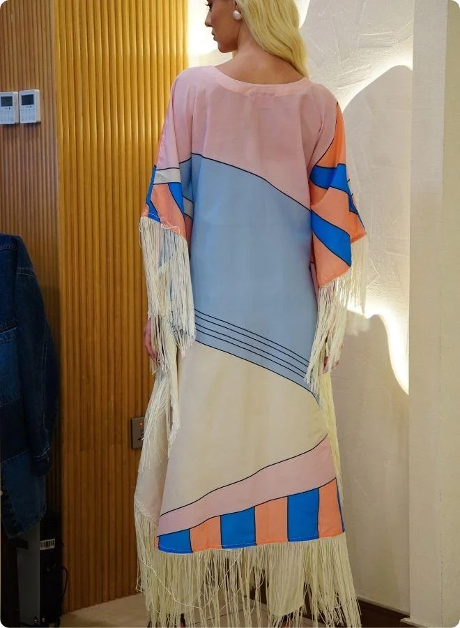 #Be  Pastel Geometric Print Kaftan Set for Women | Best Price UAE