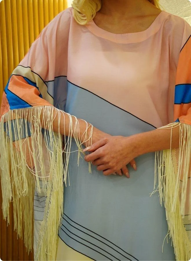 #Be  Pastel Geometric Print Kaftan Set for Women | Best Price UAE