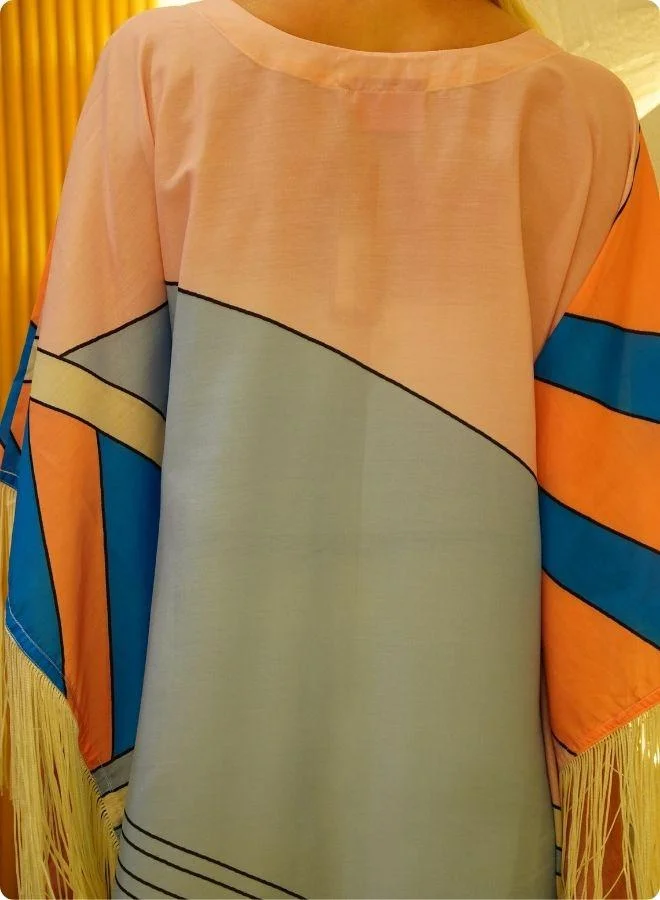 #Be Pastel Geometric Print Kaftan Set