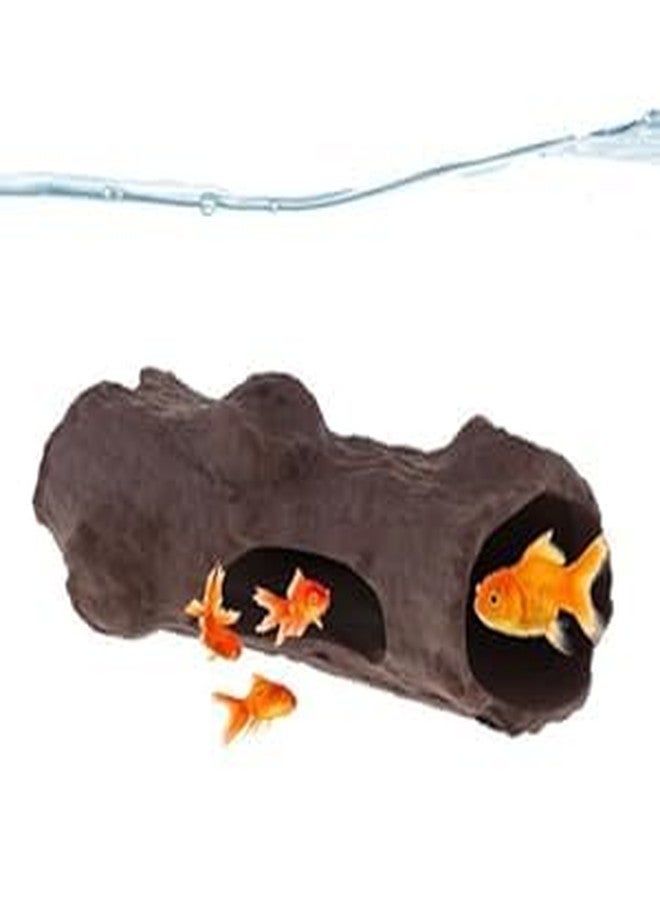 GIG BAZAAR Natural Tree Trunk Set of 2 Aquarium Fish Pleco Caves, Shelter and Breeding Area for Shrimp and Small Fish, Wooden Decor with Small Holes - Image 1