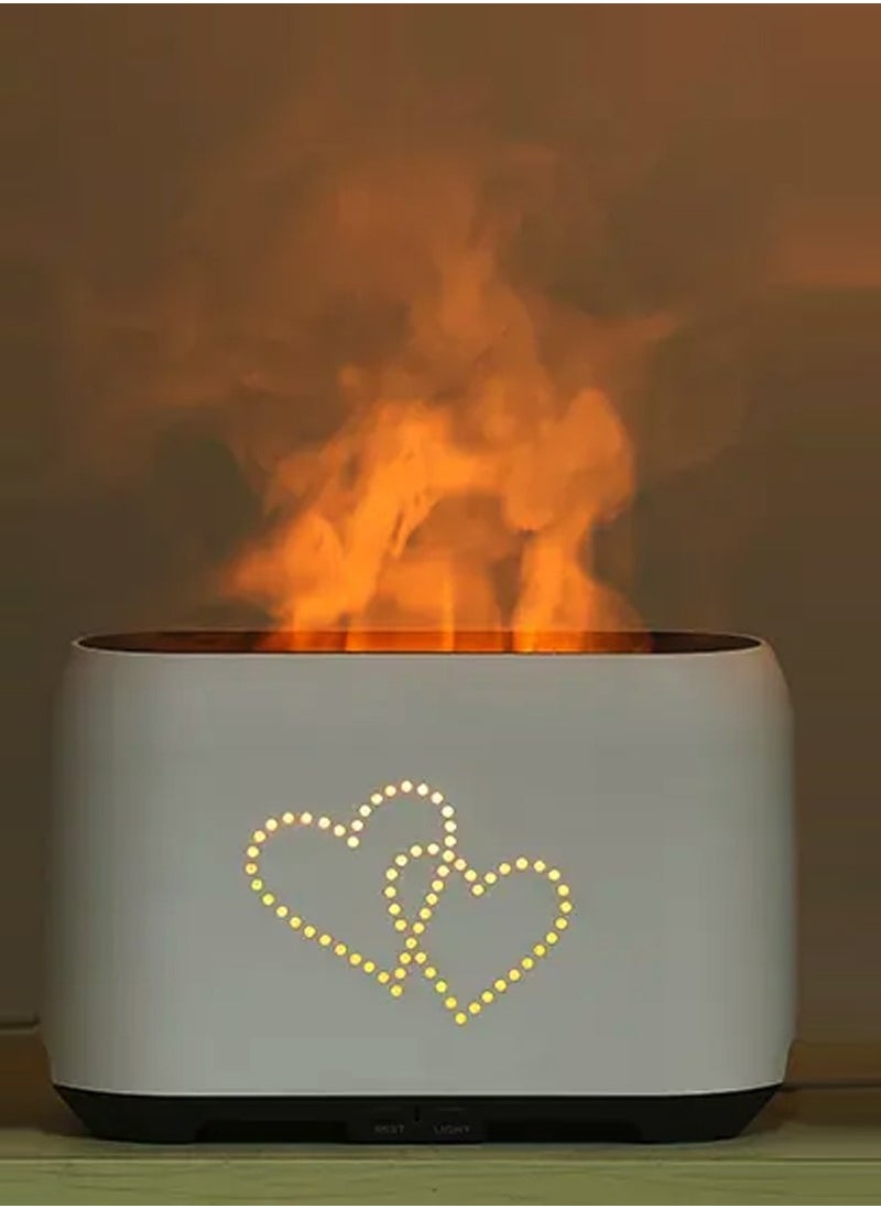 FEND Fend Fragrant Oil Diffuser Large Capacity Simulation Flame Upgrade Mist Air Humidifier White  - Image 1