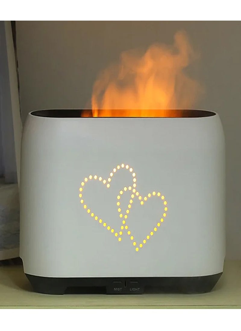 FEND Fend Fragrant Oil Diffuser Large Capacity Simulation Flame Upgrade Mist Air Humidifier White  - Image 4
