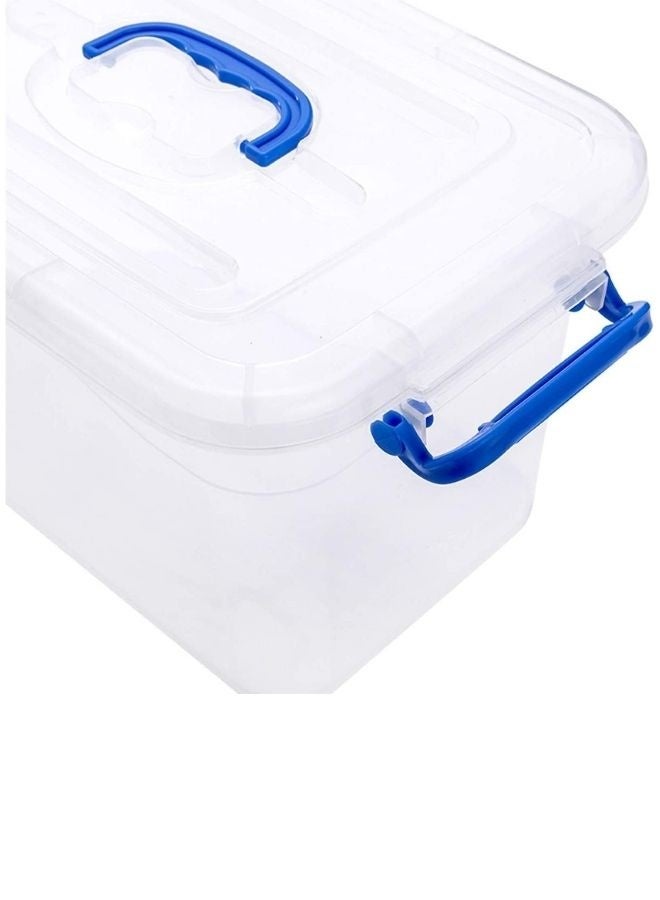 HIWARE Plastic Storage Box 30 Ltr 2 Pcs Set With Lockable Lid And Wheels | Clear Plastic Storage Boxes With Lids | Transparent Organizer For Clothes, Toys, Tools, Arts And Crafts | Home Storage ( SET OF 2 ) - Image 5