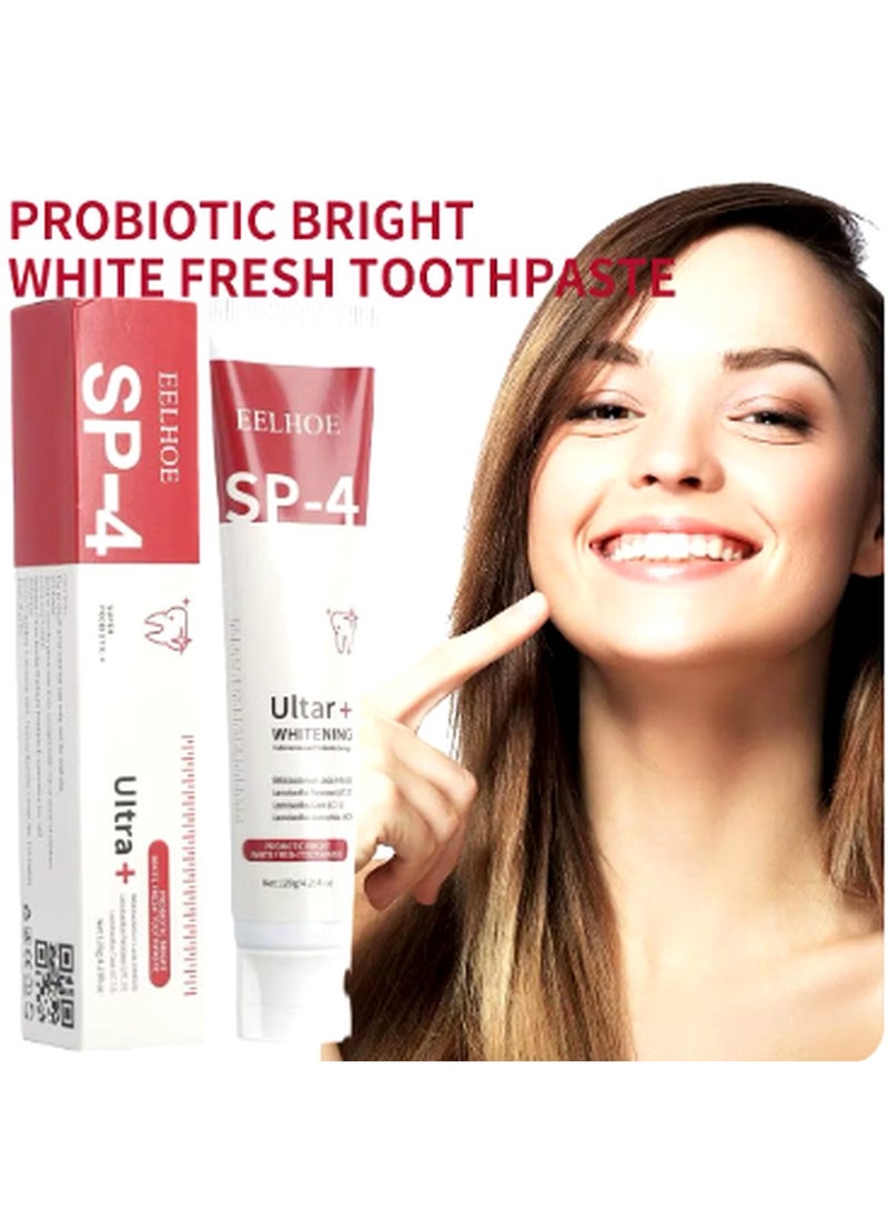 EELHOE Probiotic Toothpaste Sp-4 Brightening Whitening Toothpaste Protect Gums Fresh Breath Mouth Teeth Cleaning Health Tooth Care - Image 3