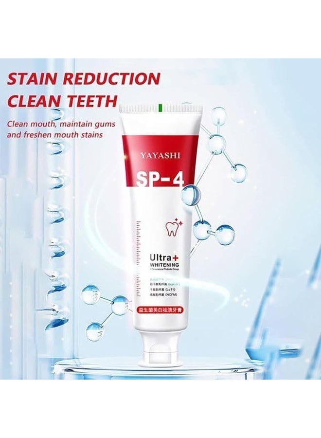 Yayashi Probiotic Toothpaste Sp-4 Brightening Whitening Toothpaste Protect Gums Fresh Breath Mouth Teeth Cleaning Health Tooth Care - Image 3