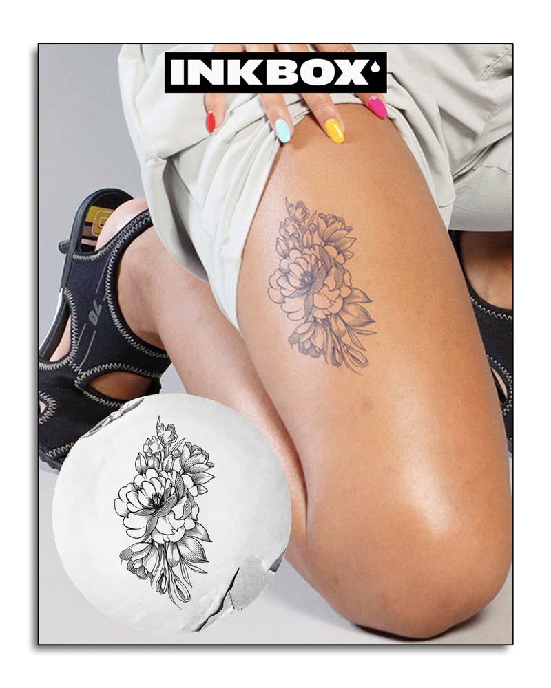 Inkbox Temporary Tattoos SemiPermanent Tattoo One Premium Easy Long Lasting WaterResistant Temp Tattoo with For Now Ink Lasts 12 Weeks Black