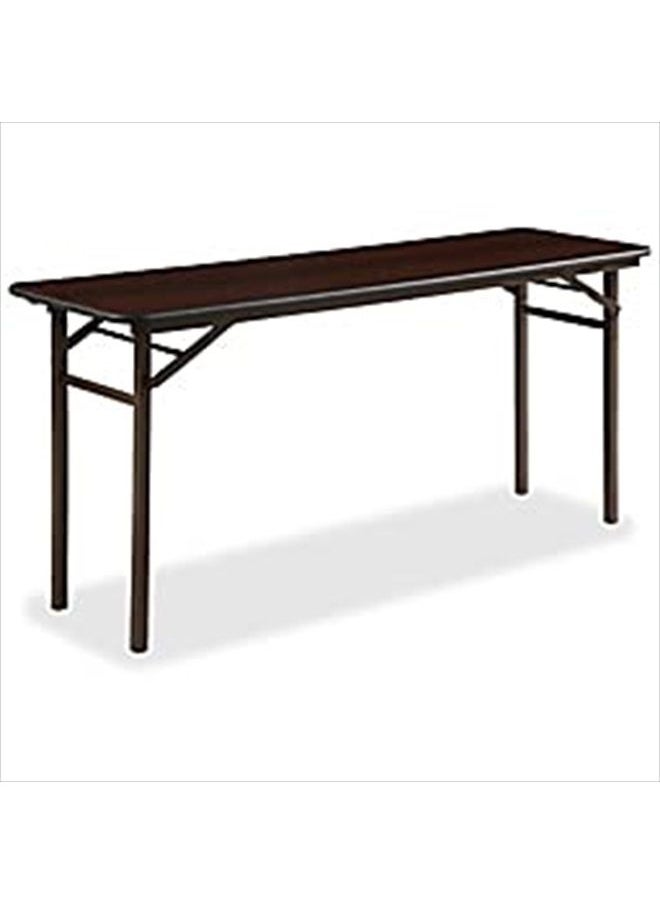 Lorell - Folding Banquet Table, 61" Height X 15" Width X 15" Length, Mahogany - Image 1