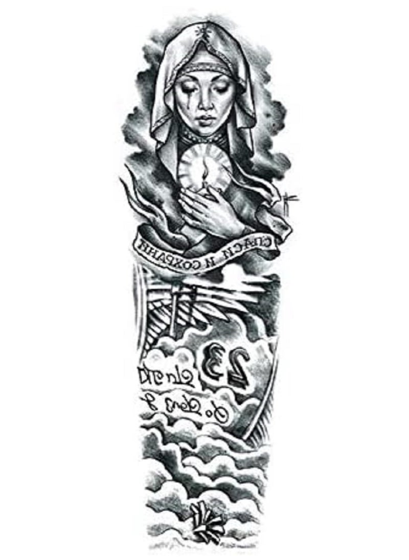 Generic Full Arm Waterproof Temporary Tattoo For Men And Women Full Arm Long Time Lasting  - Image 1