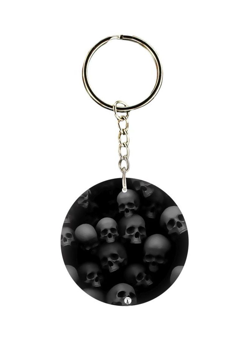 RKN Single Sided Skull Printed Keychain