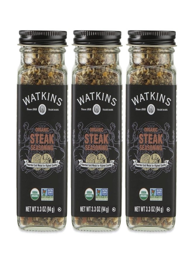 Watkins Organic Steak Seasoning, 3.3 Ounce Jar,(Pack of 3) - Image 1