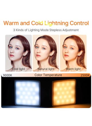 مصباح فيديو ULANZI VL49 Pro RGB، كاميرا LED صغيرة قابلة للشحن قابلة للشحن 360 درجة محمولة بالألوان الكاملة، 2500-9000K مصباح لوحة LED قابل للتعتيم مع شاشة LCD، إضاءة تصوير فوتوغرافي تدعم الجذب المغناطيسي - view 5