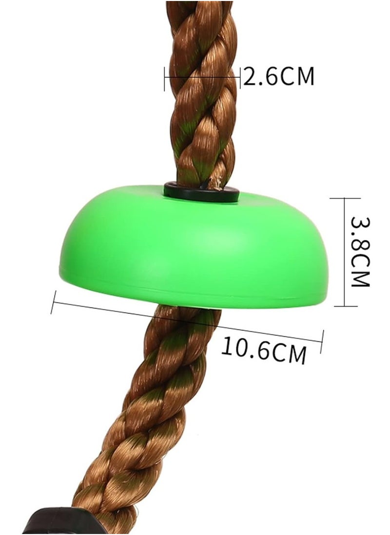 General - Children's flying saucer swing, tree swing with platform, climbing rope, outdoor children's multi-purpose non-slip nylon flying saucer swing toy - Image 1
