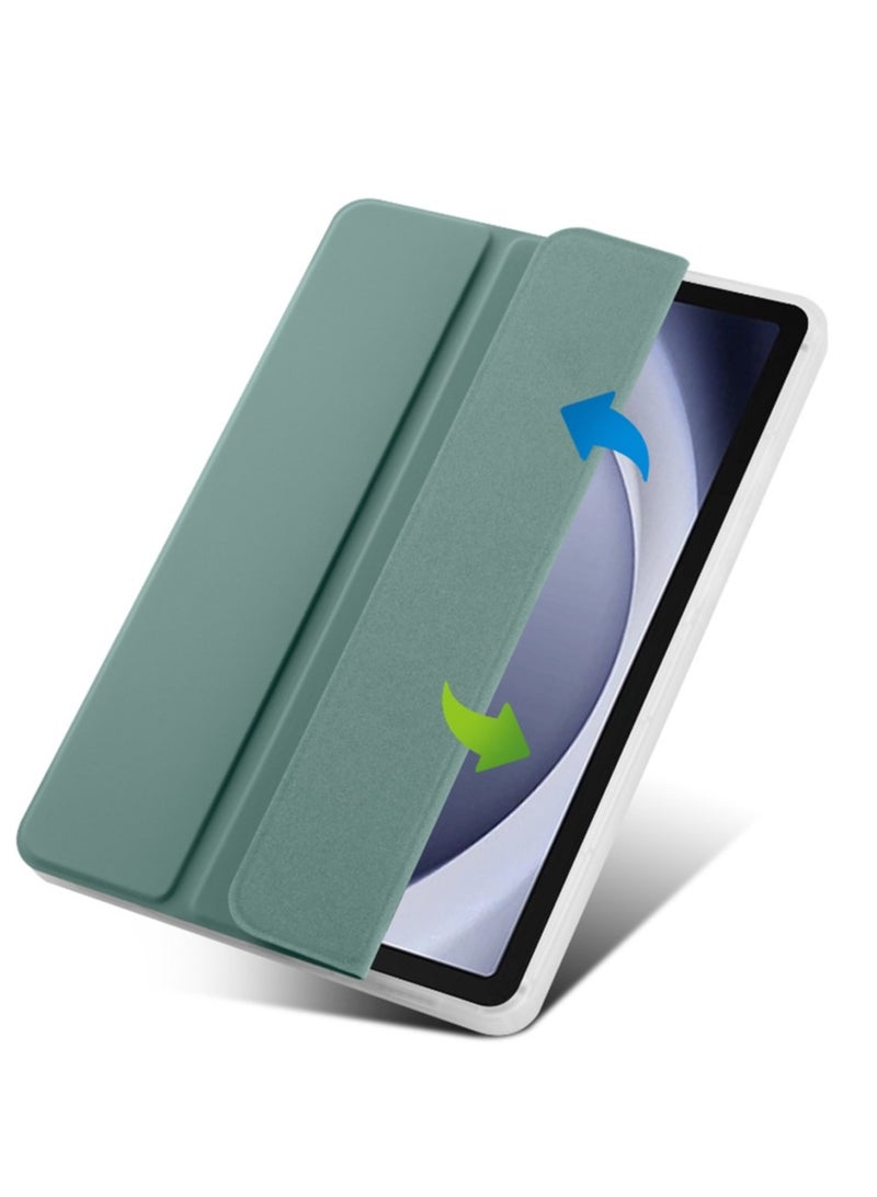 Case for  Honor Pad 9 12.1 Inch,Transparent Airbag With Pen Slot For Anti Drop, Tablet Protective Cover, Triple Fold Multi Angle Design, Automatic Wake-up/sleep, Soft Leather,Green - Image 2