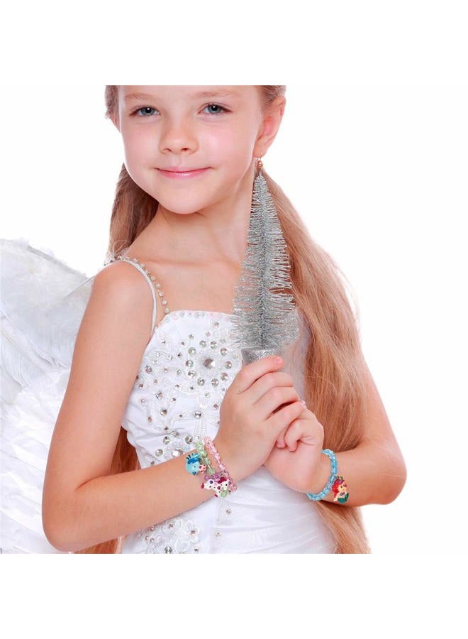 Wingchold (5pc animal bracelet) - 5pc Mermaid Bracelet, Unicorn Bracelet, Little Girl Animal Bracelets, Teens Kids Owl Pendant Beaded Bracelet Girl Party Favour Pretend Play Bracelet (animal bracelet) - Image 4
