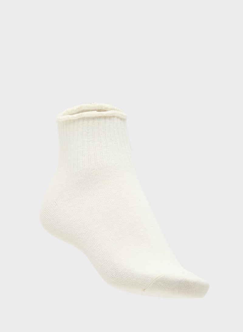 جينجر جوارب كاحل قطنية بحافة خس بثلاث قطع - Image 3