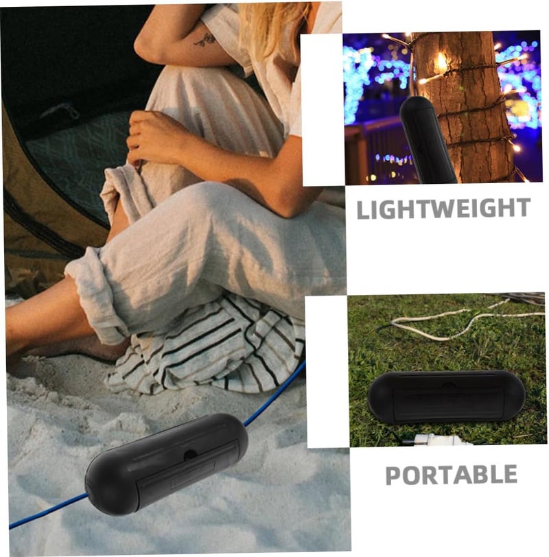 Healifty 2pcs Waterproof Outdoor Extension Cord Cover Heavy Duty Electrical Cable Junction Box Protector for Plug Connections Weatherproof Cable Accessory Tight Seal - Image 3